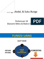 Uang, Harga, Suku Bunga