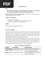 Expt 06 - PID Tunning Using Software and Modeling and Analysis of Mechanical System and Its Verification Using Suitable Simulation Software