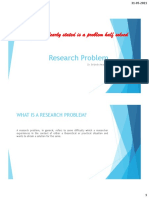 Research Methodology - Research Problem