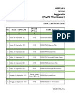 Jadwal Kunjungan Pengurus