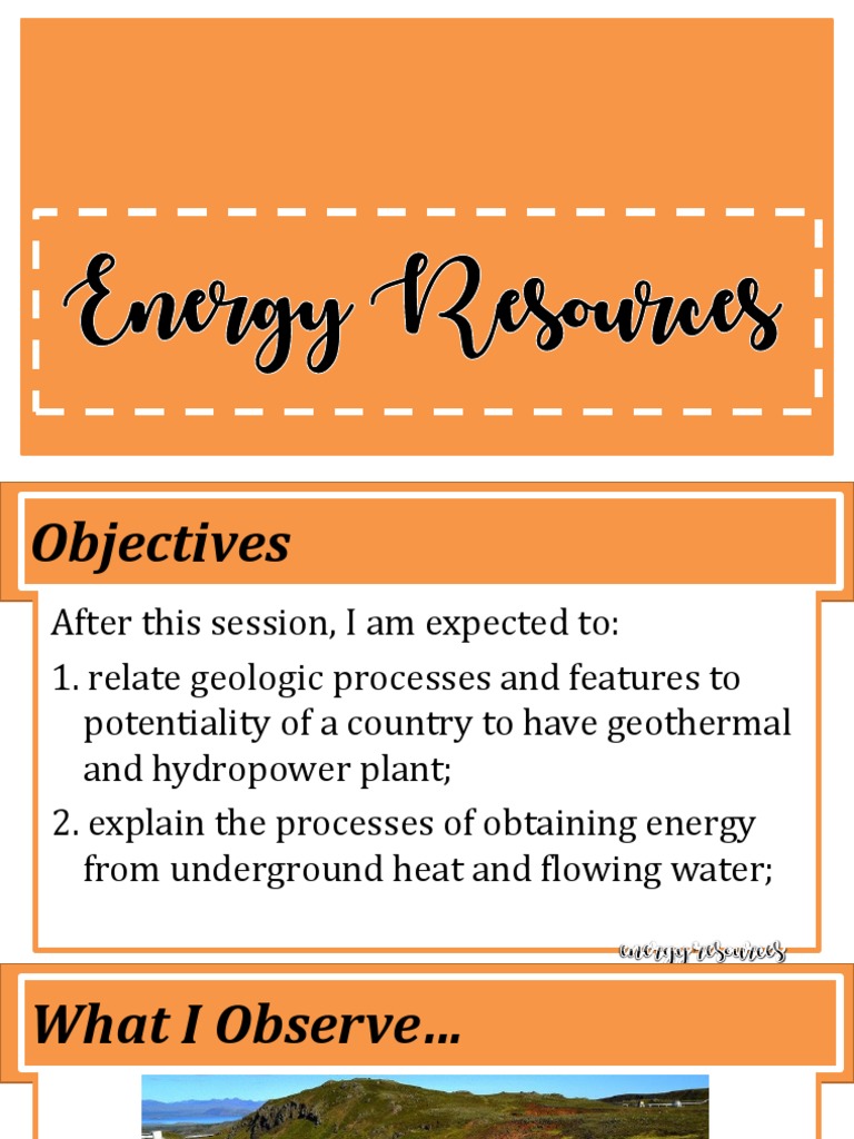 Geothermal vs. Hydroelectric Energy | PDF | Hydroelectricity | Fossil ...