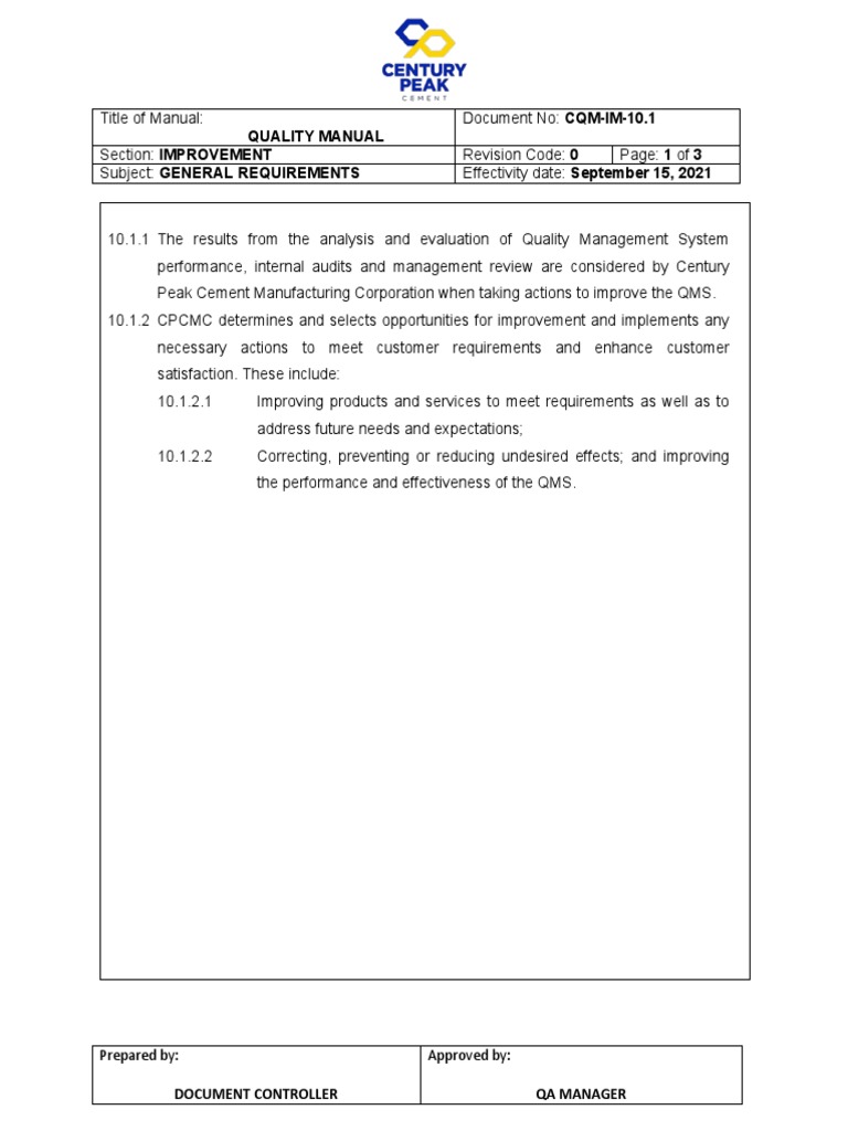 10.1 General Requirements | PDF