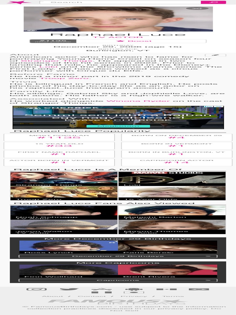 Raphael Luce - Age, Family, Bio Famous Birthdays | PDF