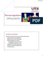 Thermoregulation - Lecturer Notes