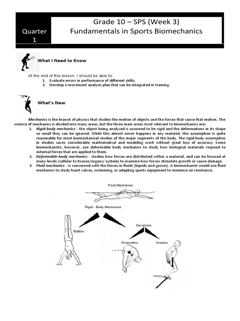 Fundamentals of Sports Biomechanics An Introduction to Rigid Body