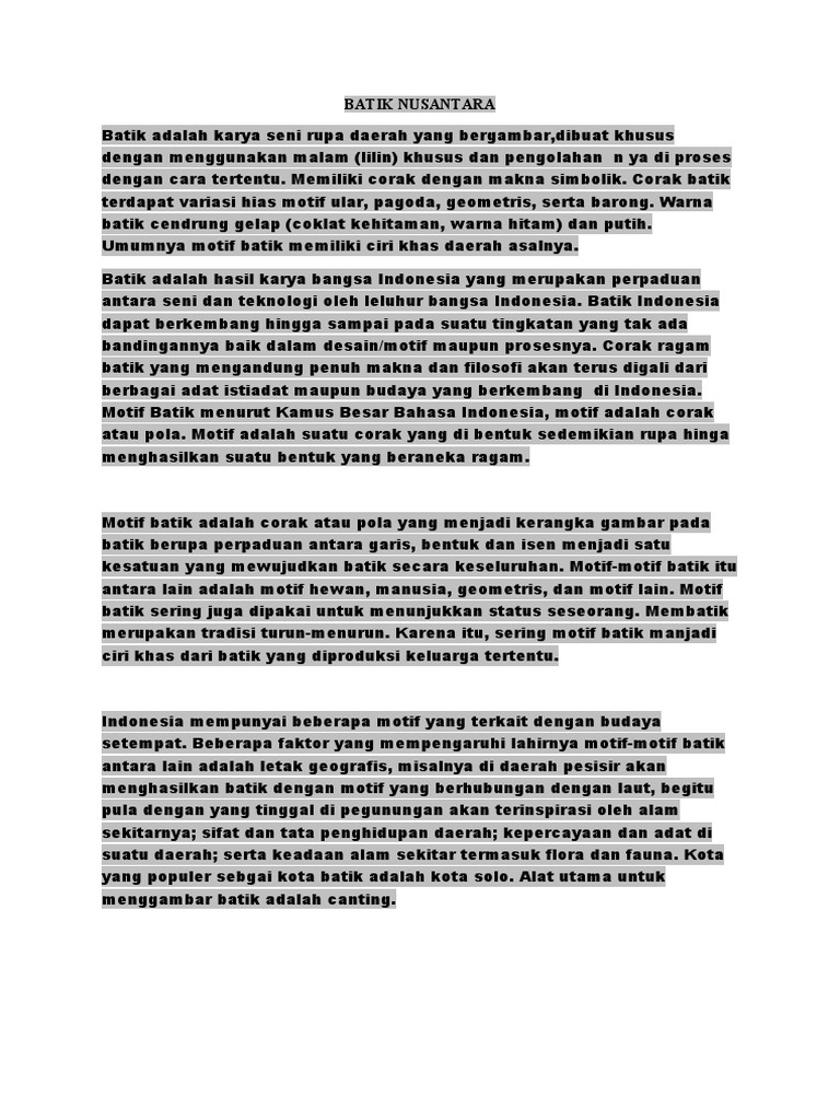 Batik Nusantara | PDF