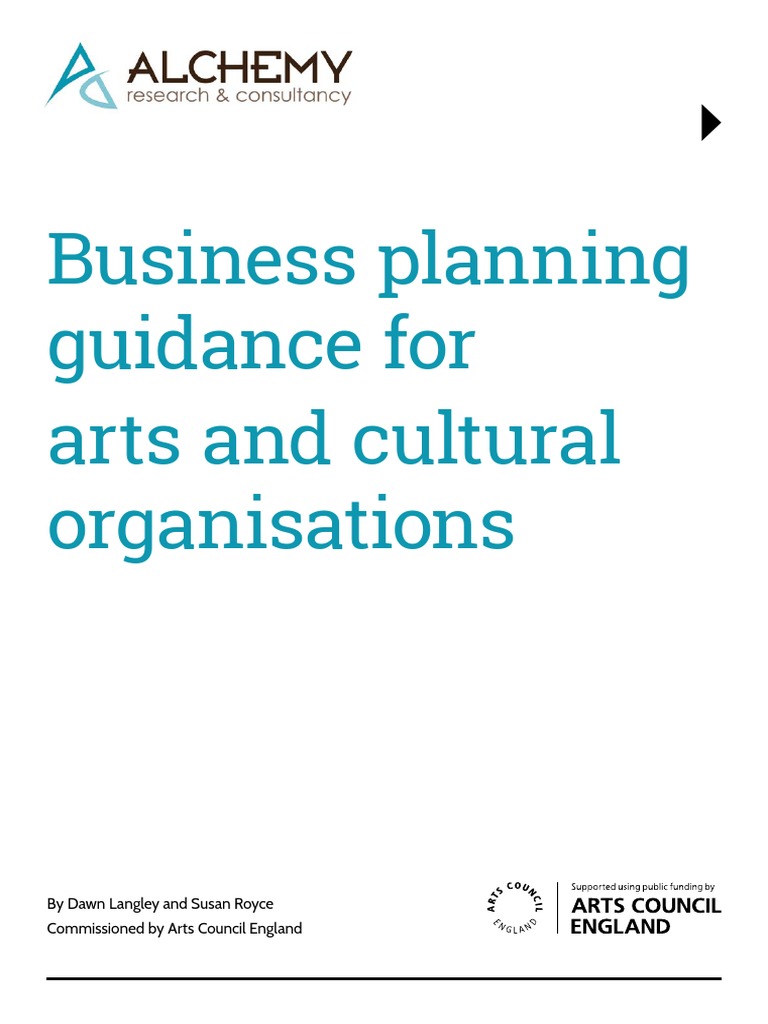 business planning guidance for arts and cultural organisations