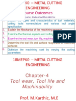 4.4 Process Parameters On Tool Life - Class Notes