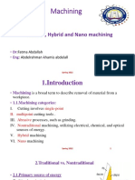 Machining Methods: Thermal, Hybrid, Nano