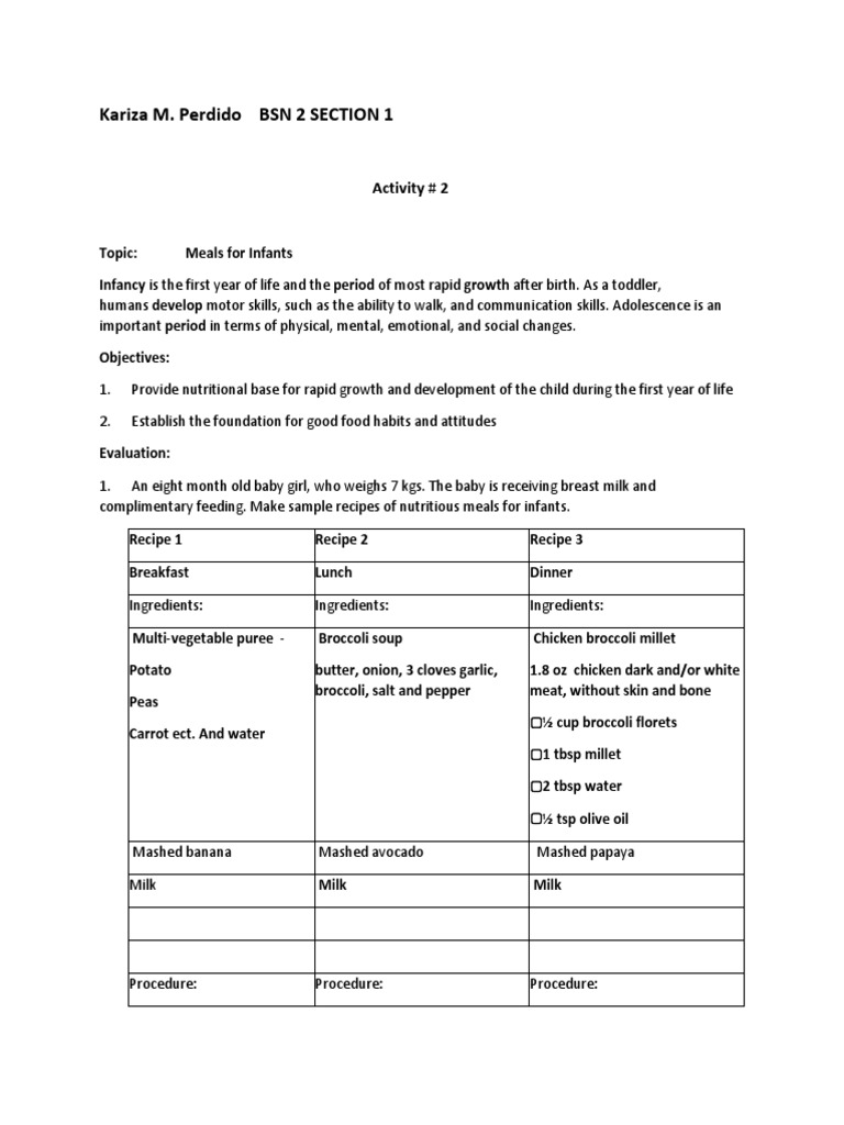 Nutritious Meal Plans and Recipes to Support Rapid Growth and