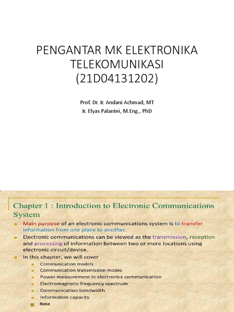 Introduction To Electronic Communication PDF