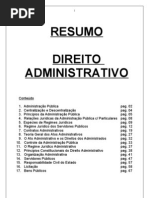 APOSTILA DE DIREITO ADMINISTRATIVO - RESUMÃO