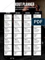 Sport Gym Workout Challenge Timetable Planner