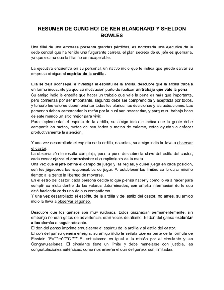 Resumen de Gung Ho