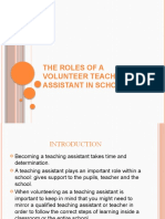 The Roles of A Volunteer Teaching Assistant in School