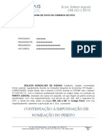 Contestação à impugnação de nomeação de perito econômico