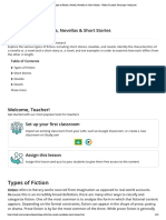 Types of Fiction - Novels, Novellas & Short Stories - Video & Lesson Transcript