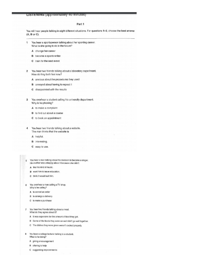 Test 4 Listening | PDF