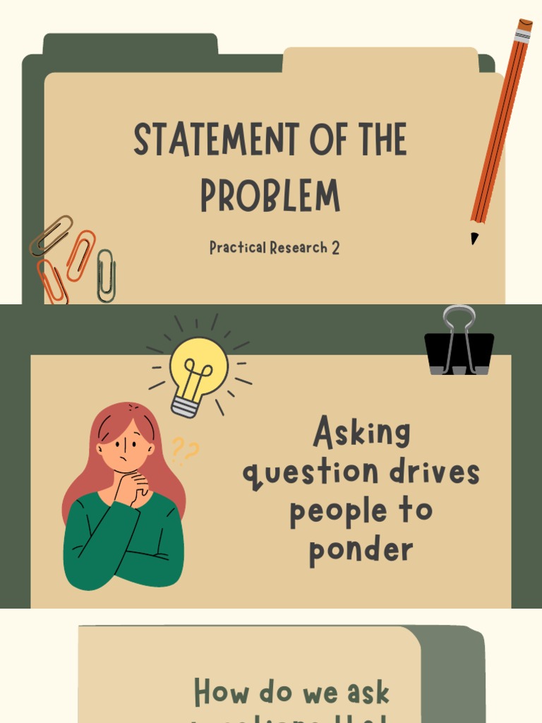 Statement of The Problem 1 | PDF | Methodology | Science