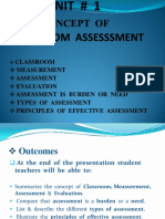 Unit 1 - Classroom Assessment