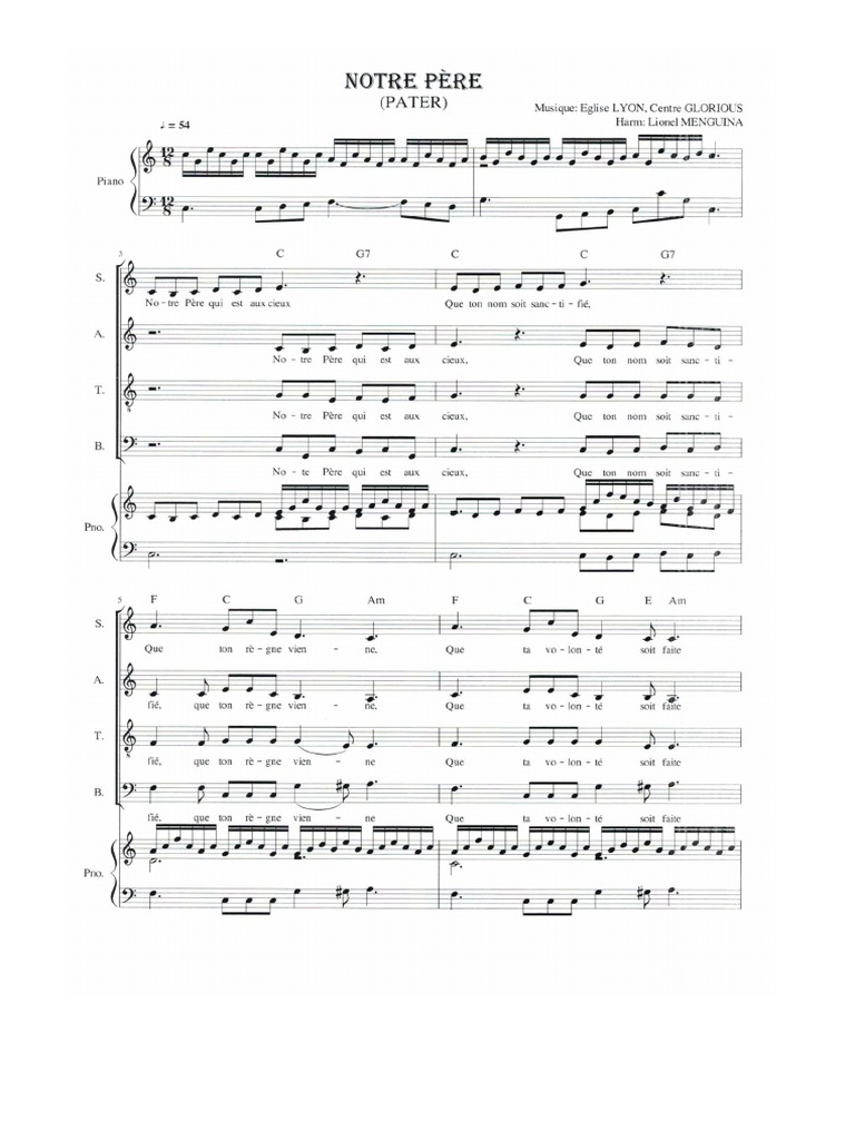 Notre Père Glorious Pdf