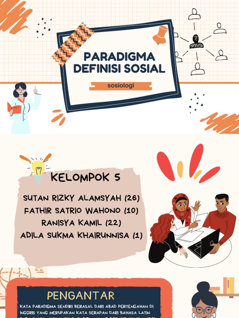 Sosiologi Paradigma Definisi Sosial Kelompok 5 Kelas x4 PDF
