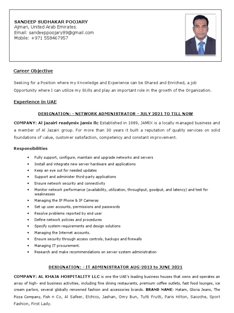 Sandeep Sudhakar Poojary - Original | PDF | Cisco Certifications ...