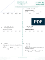 Sınıf (A) Matematik: Üslü İfadeler Ve Denklemler - 4