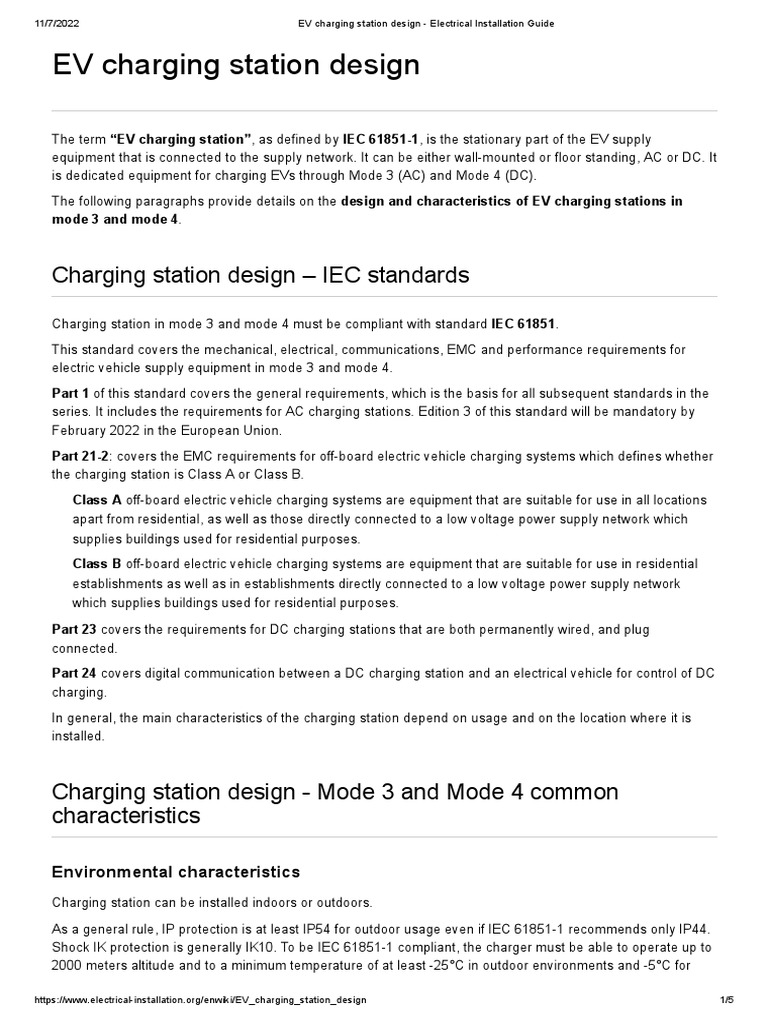 EV Charging Station Design | PDF | Electrical Engineering | Computer ...