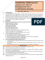 Std-12 Science PA-02 Worksheet 2022-23