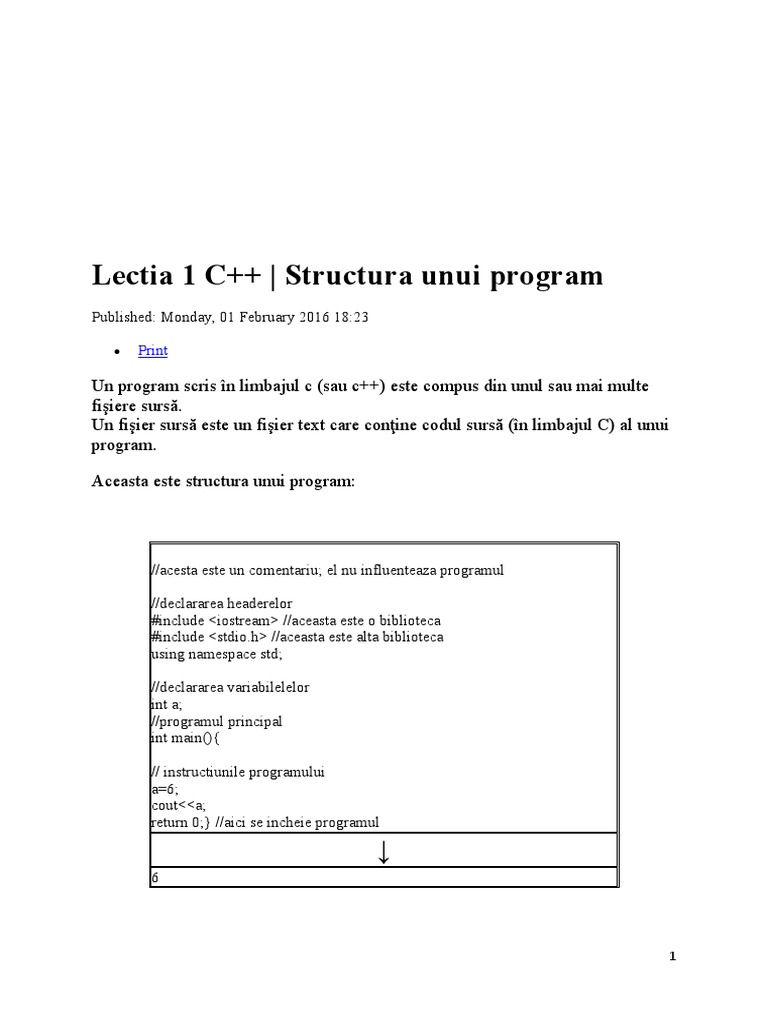 Lectia C++ | PDF