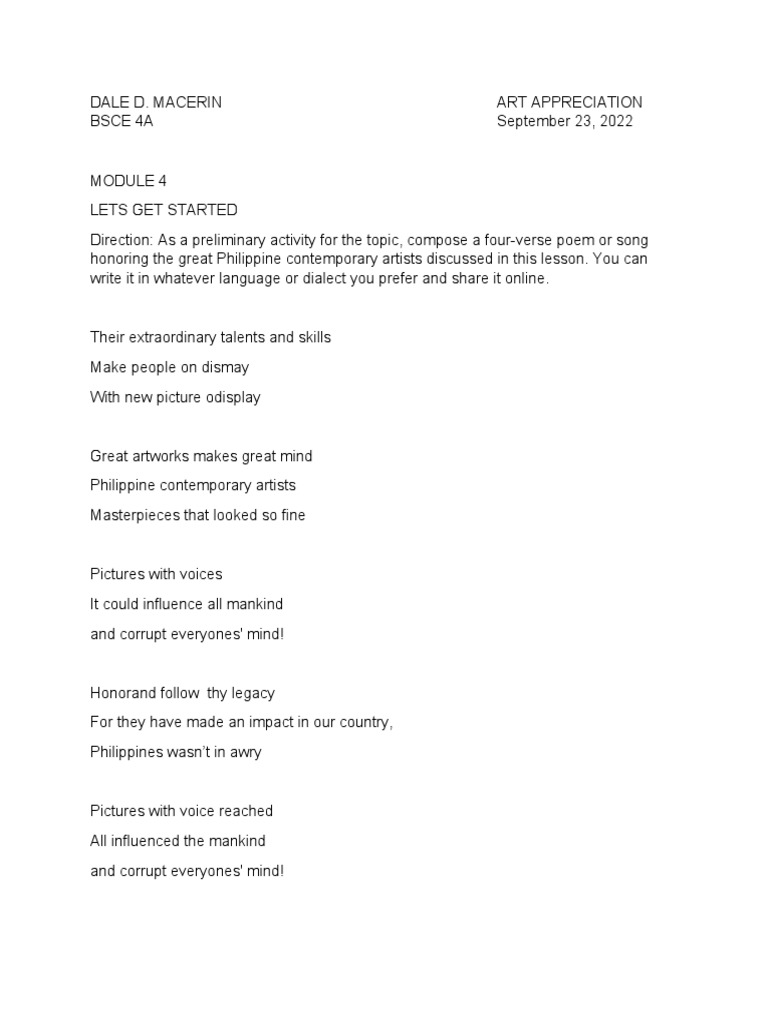 Module 4 Lets Get Started | PDF