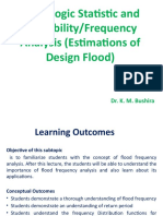 Hydrologic Statistic and Probability/Frequency Analysis (Estimations of Design Flood