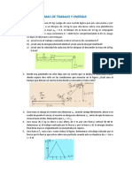 PROBLEMAS DE TRABAJO Y ENERGIA  INGENIERIAS UNTRM 2022-I PDF