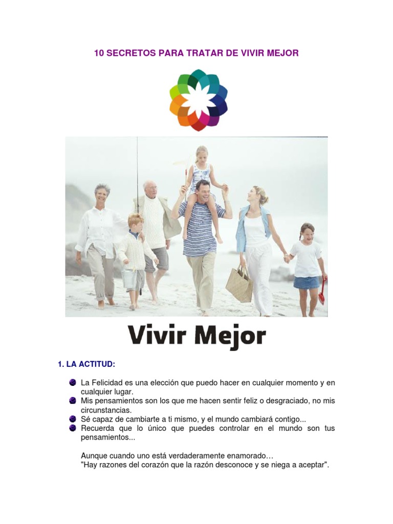 Secretos para Vivir Mejor | PDF | Amor | Felicidad
