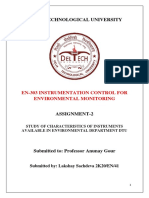 Delhi Technological University: En-303 Instrumentation Control For Environmental Monitoring