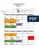 6° Básico Calendario Convivencia Escolar Semestre 1