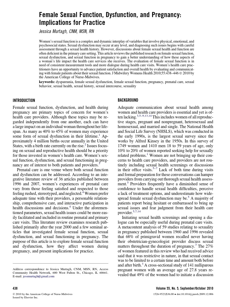 Female Sexual Health in Pregnancy | PDF | Sexual Arousal | Sexual ...