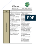 Comparativo Plan 2011 - 2017 Avance Magisterial