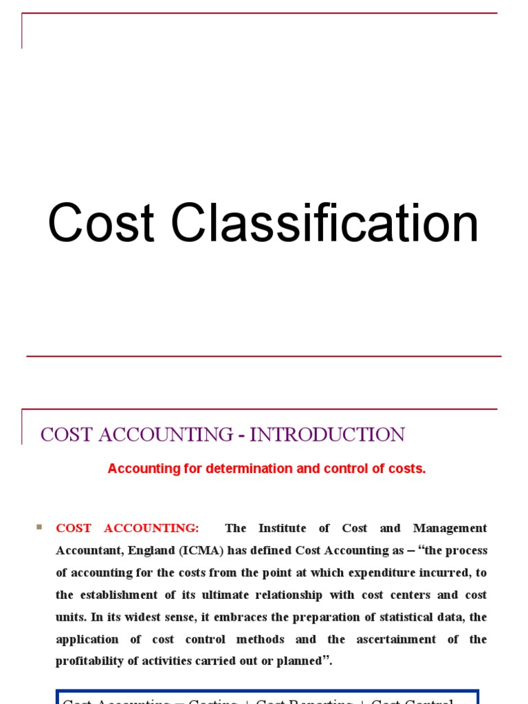 Cost Classification2 PDF Cost Accounting Salary