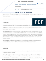 Modelos, Grupos e Status da DAP