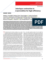 Light-Activated Interlayer Contraction in Two-Dimensional Perovskites For High-Efficiency Solar Cells