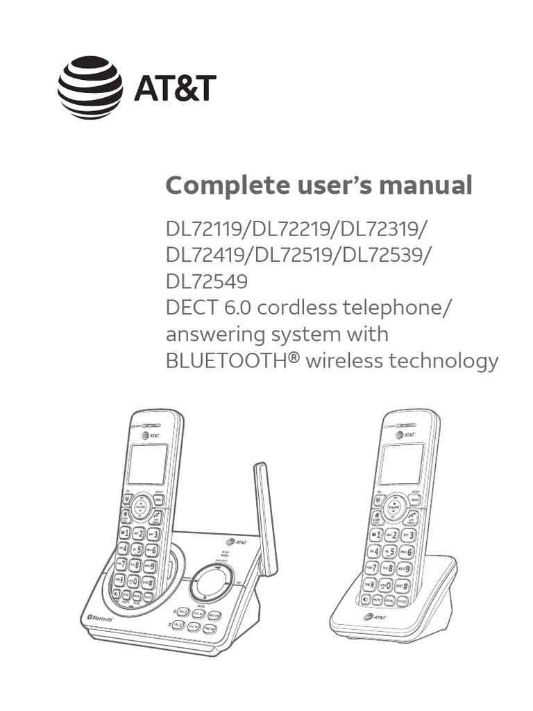 AT&T DL72119 UsMan (EN) PDF Telephone Battery Charger