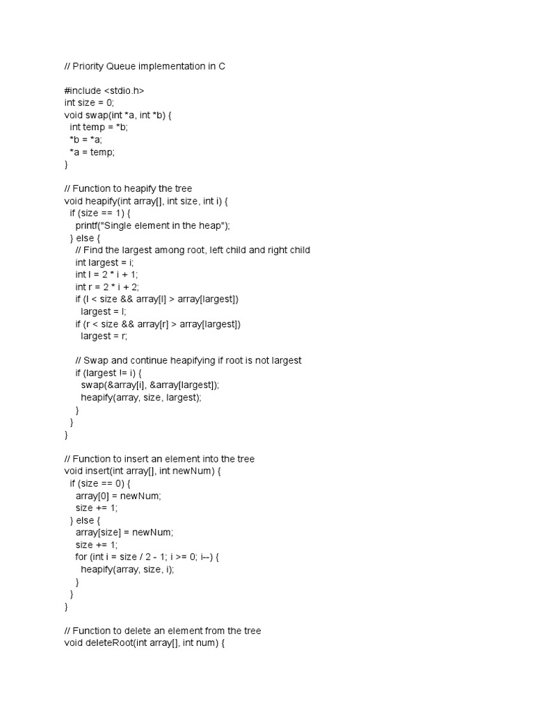 Priority queue pdf
