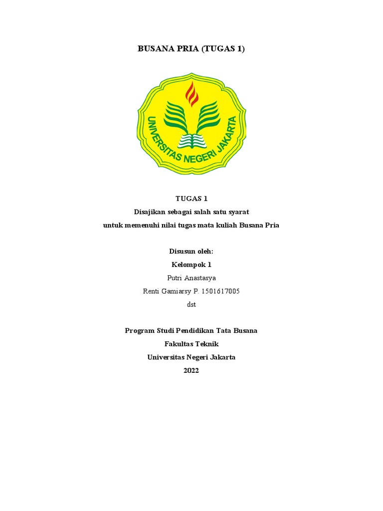 Karakteristik dan Jenis Busana Pria | PDF