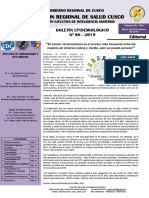 Dirección Regional de Salud Cusco: Boletín Epidemiológico #06 - 2019