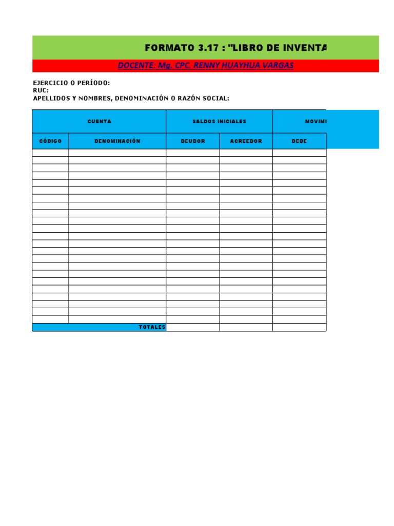 Libro De Inventario Y Balances – IWUEV