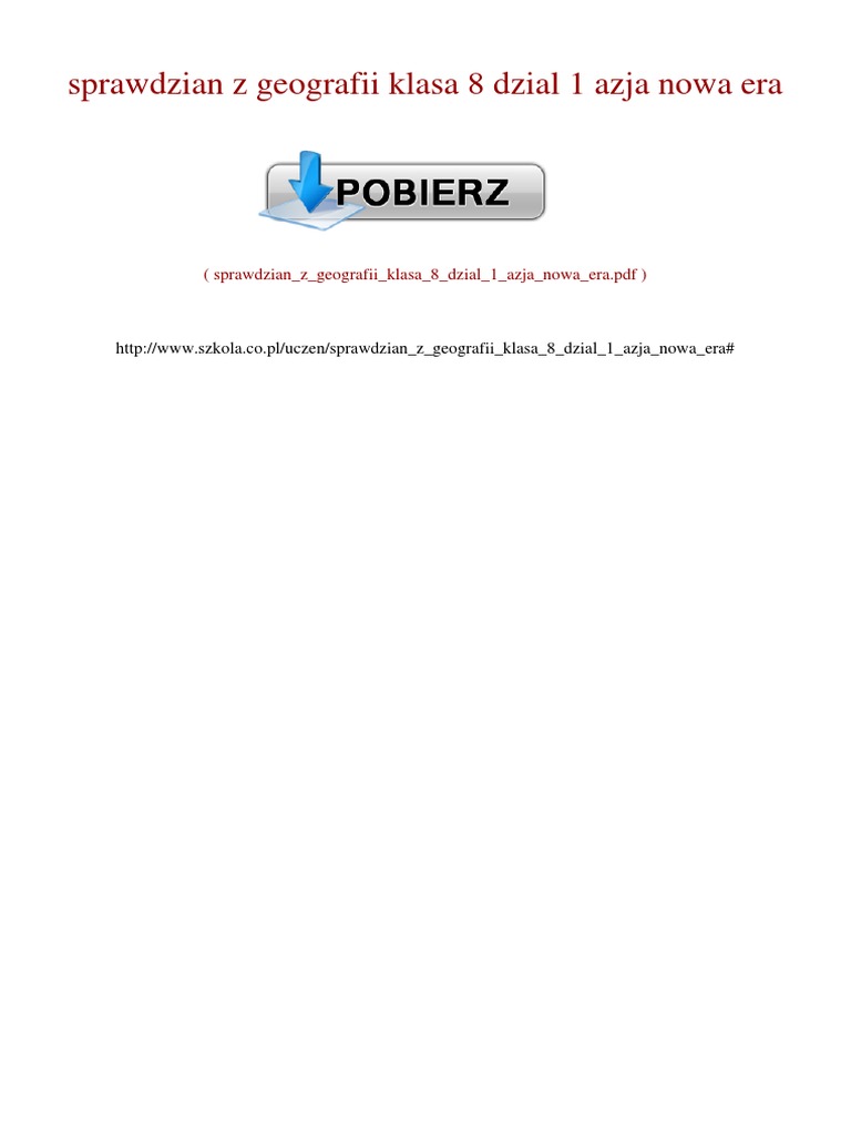 Nowa Era Geografia Klasa 8 Pdf