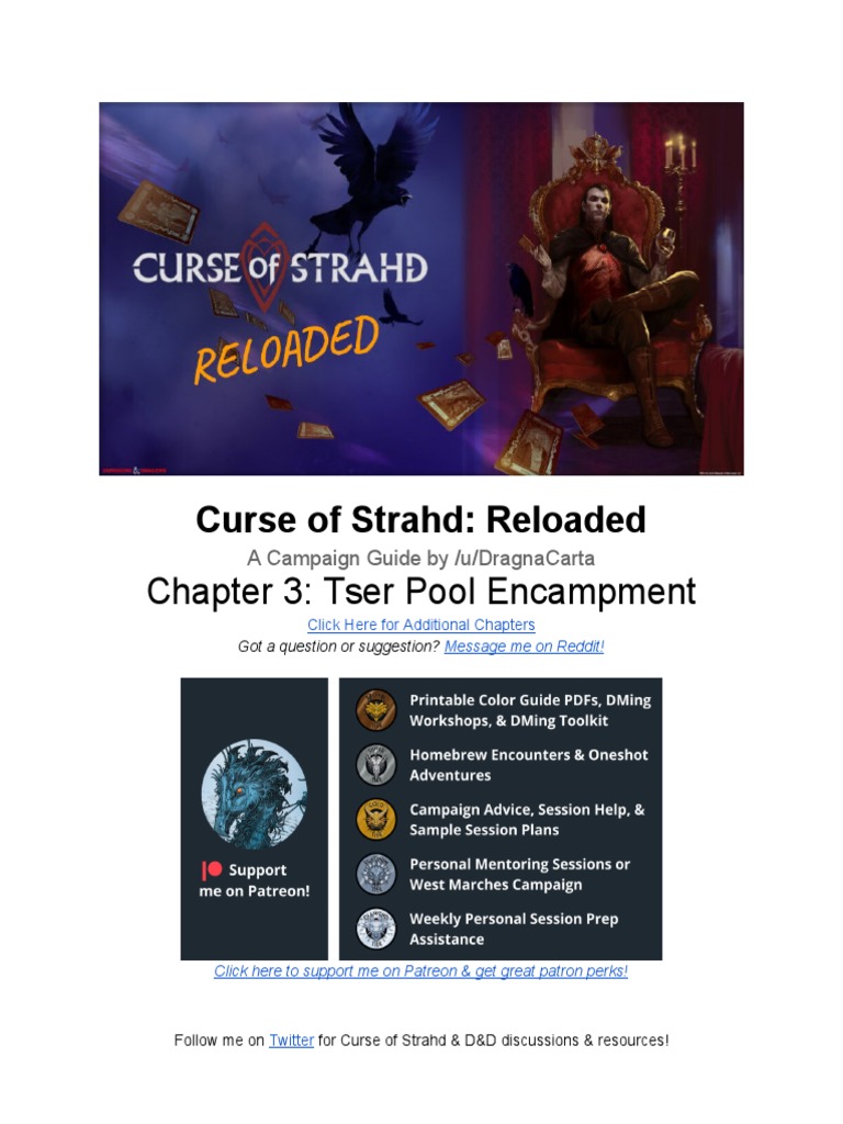 Curse of Strahd Reload - Tser Pool Encampment | PDF