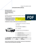 Cotización Oferta Especial Camioneta Maxus T60 DX 4X2 2022 Septie